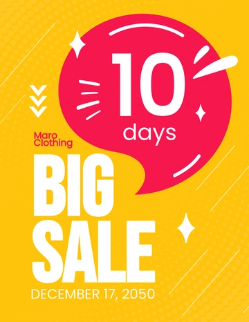 Free Sale Countdown Flyer Template to Edit Online