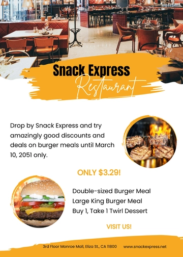 Free Fast Food Restaurant Table Tent Template to Edit Online