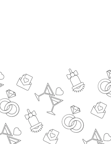 Free Wedding Icon Coloring Page Template to Edit Online