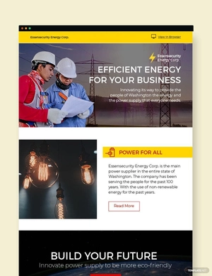 Energy Company Newsletter Template