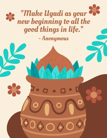 Free Ugadi Quote Flyer Template to Edit Online