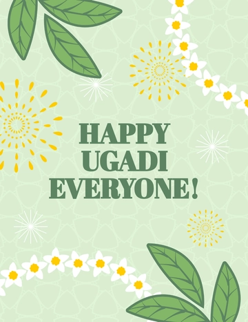 Free Modern Happy Ugadi Flyer Template to Edit Online