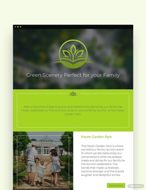 Family Reunion Newsletter Template
