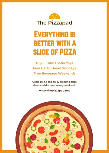 Free Professional Pizza Table Tent Template to Edit Online