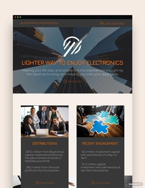 Investment Company Newsletter Template