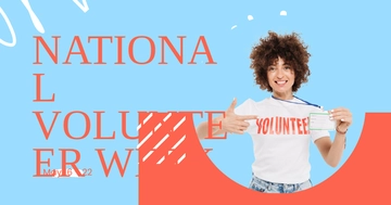 Free National Volunteer Week Facebook Post Template to Edit Online