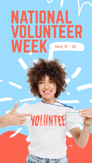 Free National Volunteer Week Instagram Story Template to Edit Online