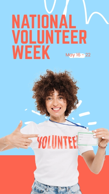 Free National Volunteer Week Whatsapp Status Template to Edit Online