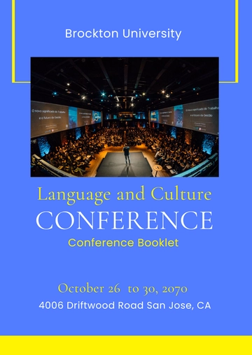 Free Conference Booklet Template to Edit Online