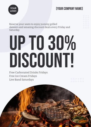 Free Bbq Restaurant Table Tent Template to Edit Online