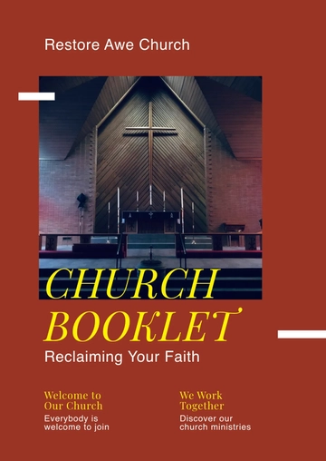 Free Church Booklet Template to Edit Online