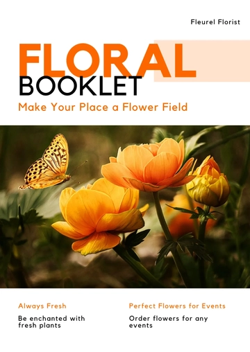 Free Floral Booklet Template to Edit Online