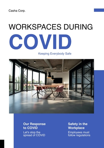 Free Workspaces During COVID Booklet Template to Edit Online
