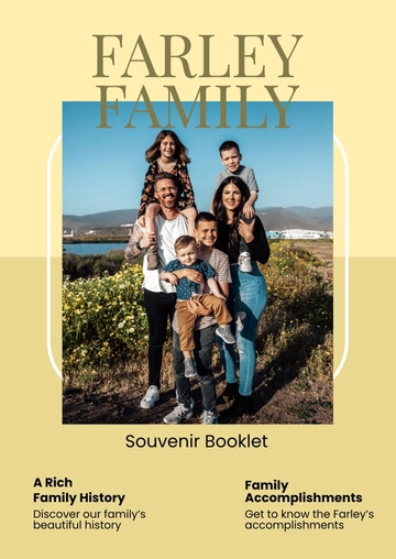 Free Family Souvenir Booklet Template to Edit Online