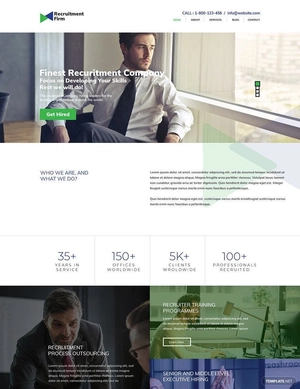 Recruitment Firm PSD Landing Page Template