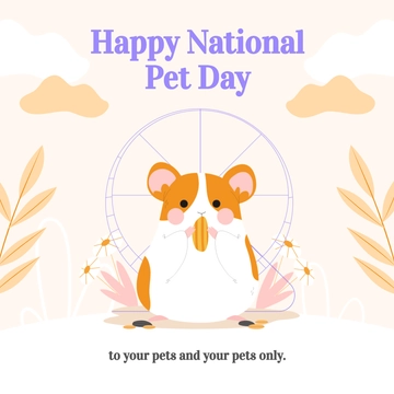 Free Happy National Pet Day Meme Template to Edit Online