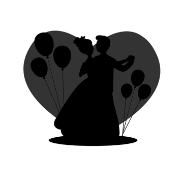 Free Wedding Event Silhouette Template to Edit Online