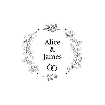 Free Rustic Wedding Silhouette Template to Edit Online