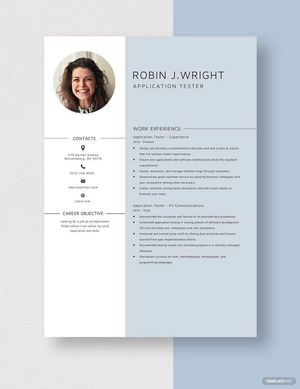 Application Tester Resume
