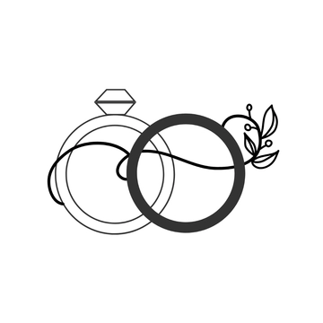 Free Decorative Wedding Silhouette Template to Edit Online