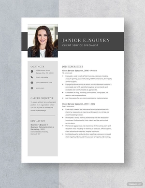 Client Service Specialist Resume