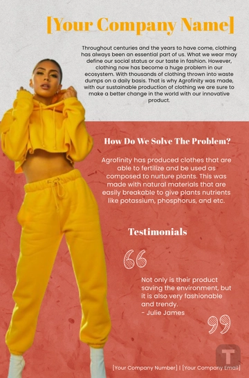 Free Sales One Sheet Template to Edit Online