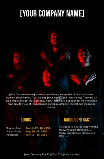 Free Colorful Radio One Sheet Template to Edit Online