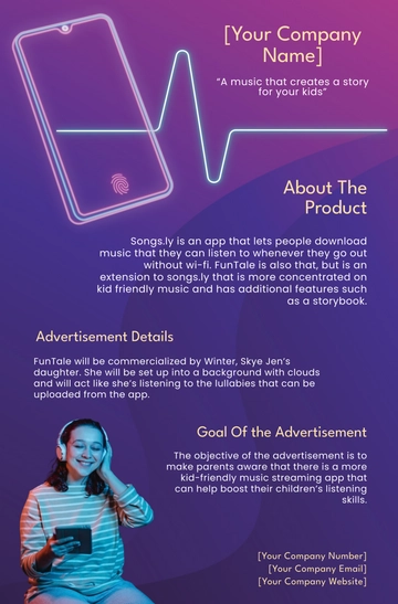 Free Promotion One Sheet Template to Edit Online
