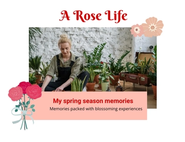 Free Floral Scrapbook Template to Edit Online