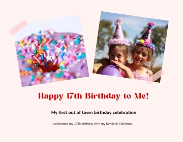 Free Colorful Birthday Scrapbook Template to Edit Online