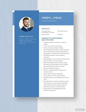 Claims Case Manager Resume