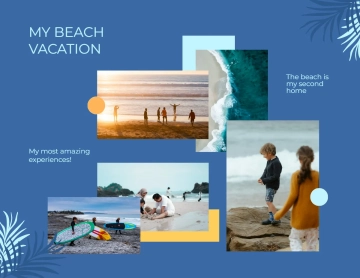 Free Creative Beach Scrapbook Template to Edit Online