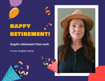 Free Retirement Scrapbook Template to Edit Online