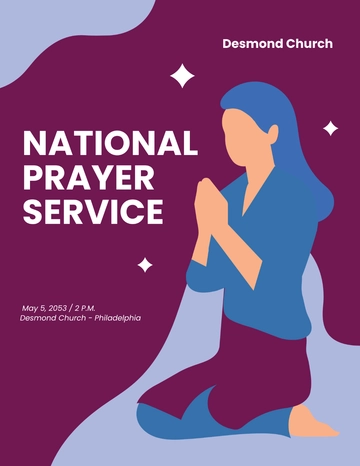 Free National Prayer Service Flyer Template to Edit Online