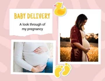 Free Pregnancy Scrapbook Template to Edit Online