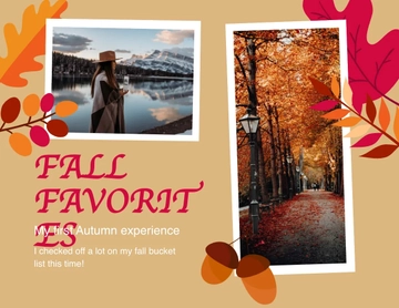 Free Fall Scrapbook Template to Edit Online
