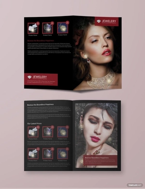 Designed Jewelry Bi-Fold Brochure Template