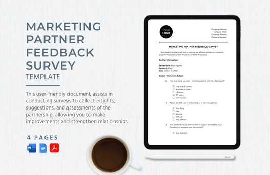 Marketing Partner Feedback Survey Template