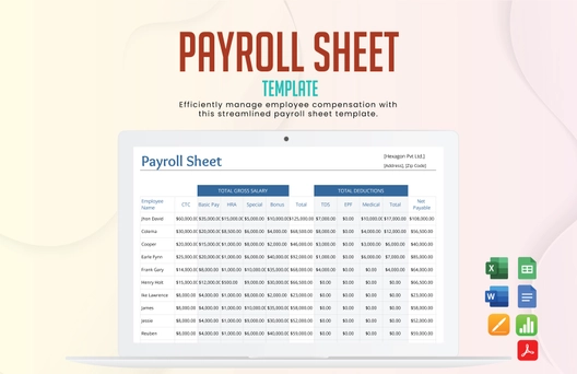 Payroll Sheet Template