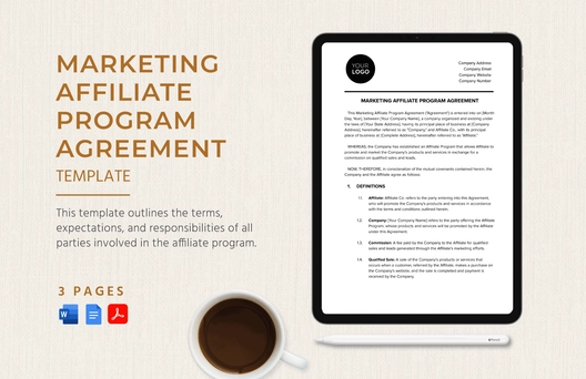 Marketing Affiliate Program Agreement Template