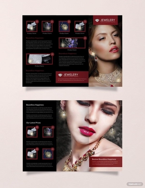 Designed Jewelry Tri-Fold Brochure Template