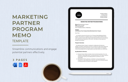 Marketing Partner Program Memo Template