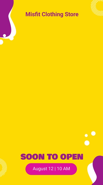 Free Store Opening Snapchat Geofilter Template to Edit Online
