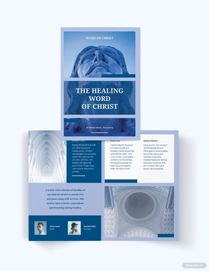 Modern Church Bi-Fold Brochure Template
