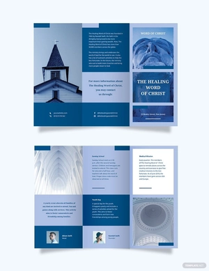 Modern Church Tri-Fold Brochure Template