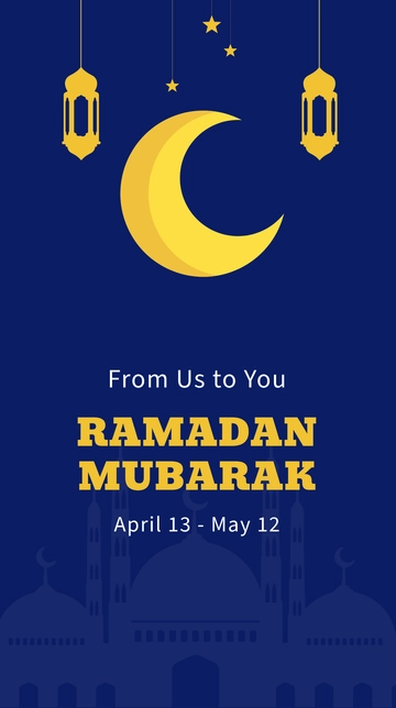 Free Ramadan Mubarak Whatsapp Post Template to Edit Online