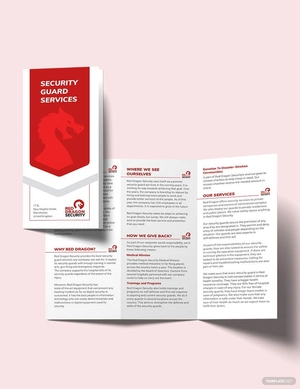 Security Guard Services Tri-Fold Brochure Template
