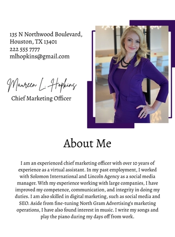 Free One Page Self Introduction Template to Edit Online