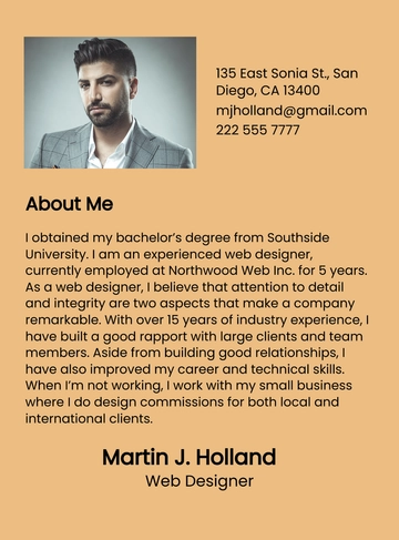 Free Self Introduction Intro Template to Edit Online