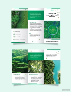 Environmental Conservation Tri-Fold Brochure Template Environmental Conservation Tri-Fold Brochure Template